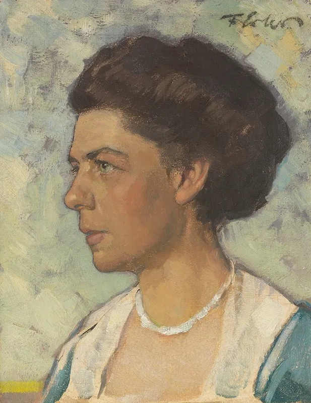 Bildnis Von Olga Erler Wall Art by Fritz Erler - High-Resolution Digital Print