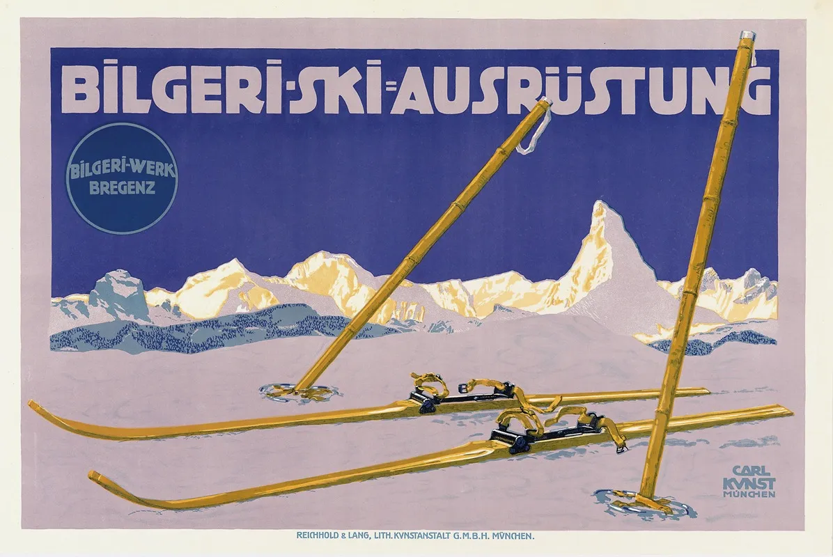 Bilgeri Ski Ausrustung Wall Art by Carl Kunst - High-Resolution Digital Print