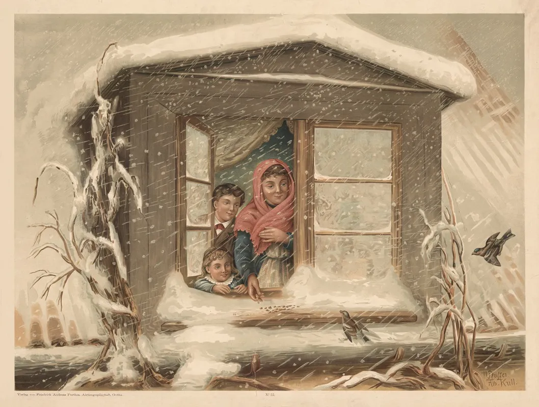 Birds By The Window Wall Art by Otto Speckter - High-Resolution Digital Print