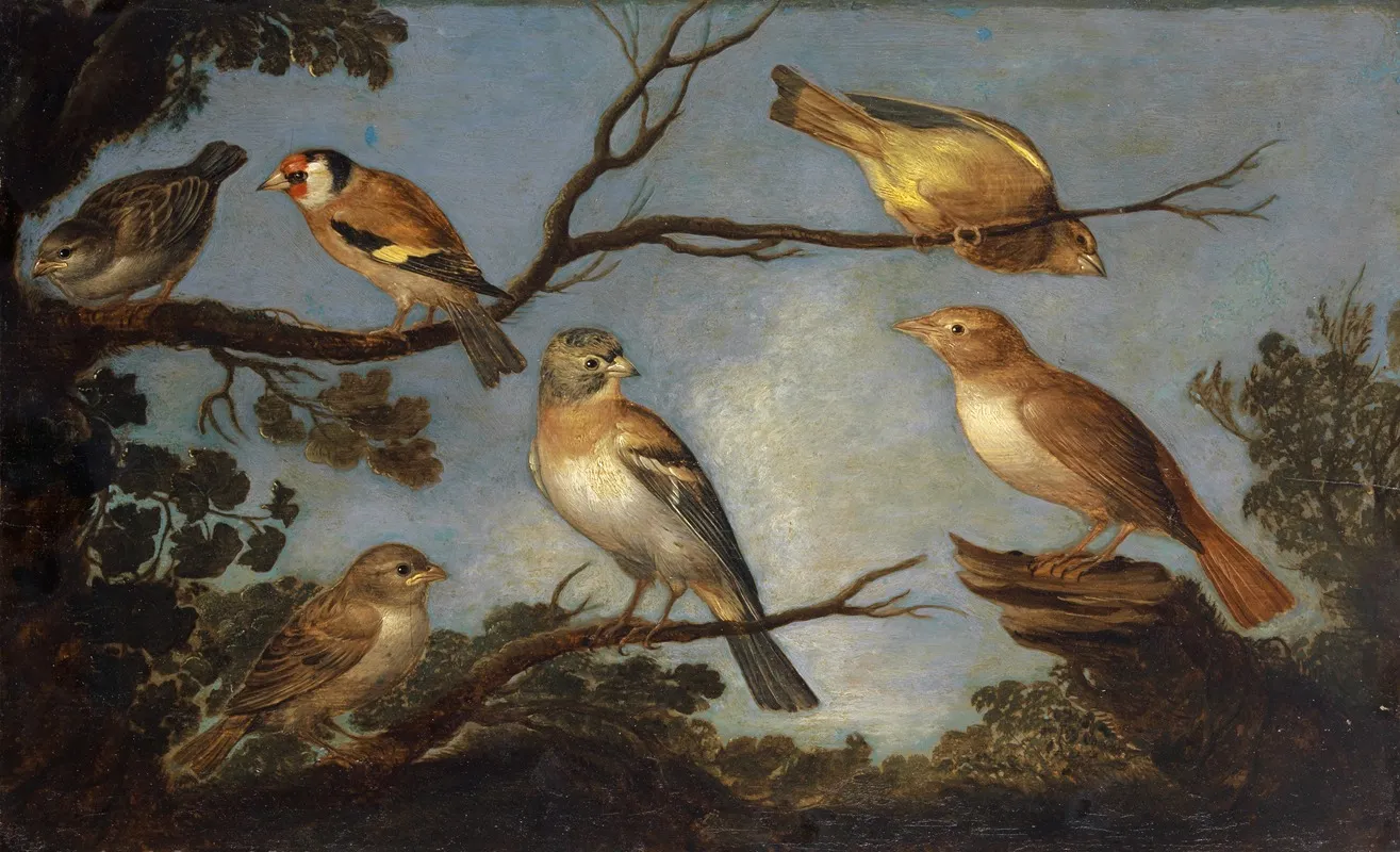 Birds On The Branches Of A Tree Wall Art by Jan Van Kessel The Elder - High-Resolution Digital Print