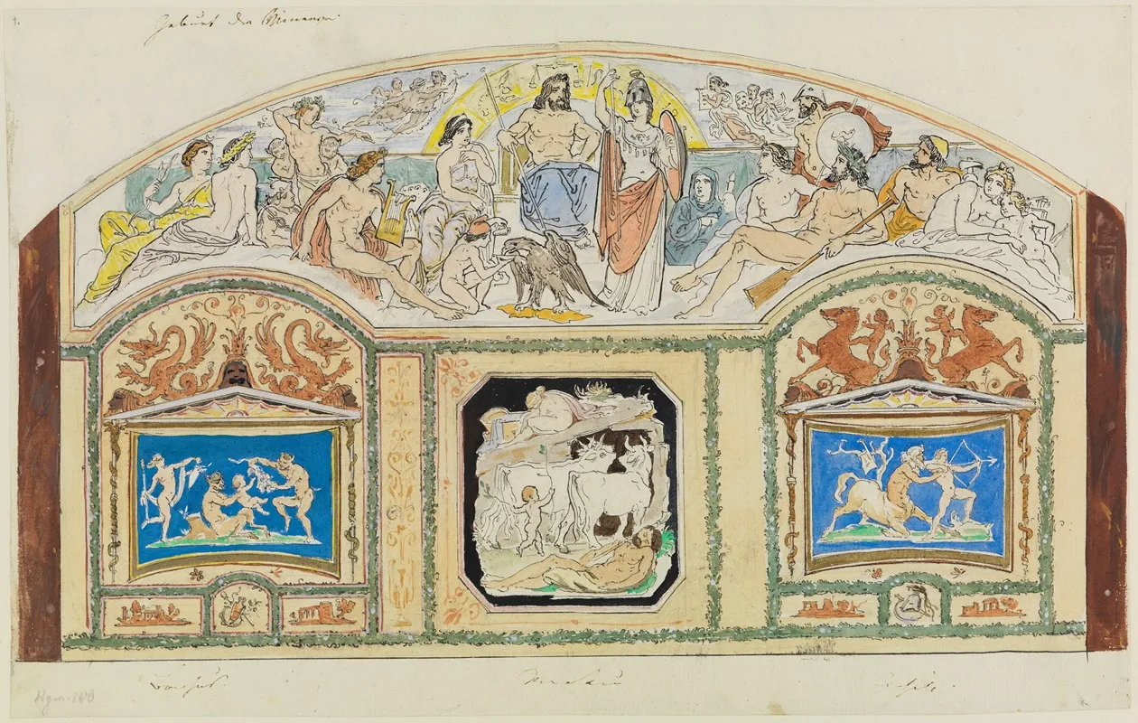 Birth Of Athena Youth Of Dionysus Hermes Driving Away The Cattle Of Apollo Education Of Achilles By Chiron