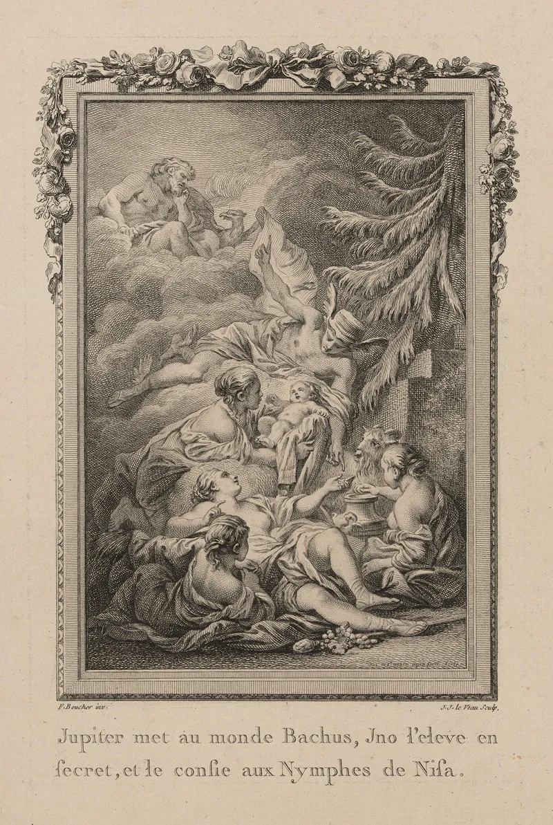 Birth Of Bacchus 3 Wall Art by Jean Jacques Le Veau - High-Resolution Digital Print