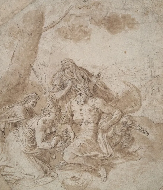 Birth Of Bacchus Wall Art by Frans Floris - High-Resolution Digital Print