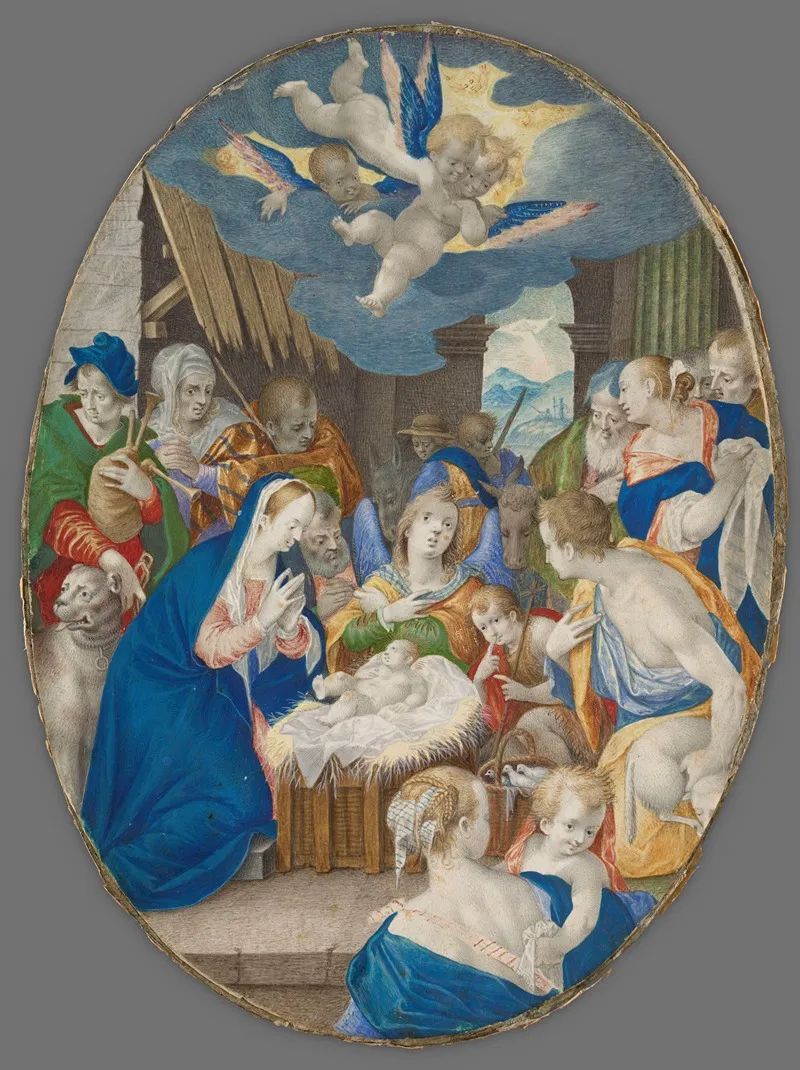 Birth Of Christ In The Bethlehem Stable Wall Art by Abraham Bloemaert - High-Resolution Digital Print