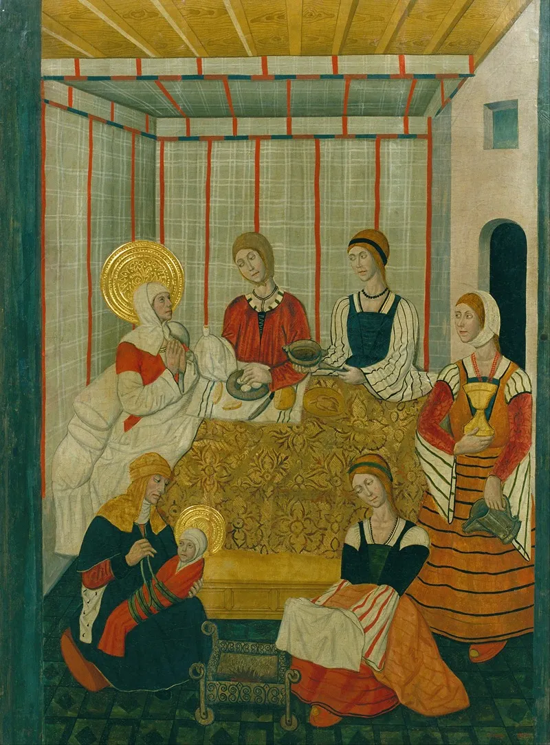 Birth Of The Virgin 4 Wall Art by Workshop of Pedro García de Benabarre - High-Resolution Digital Print