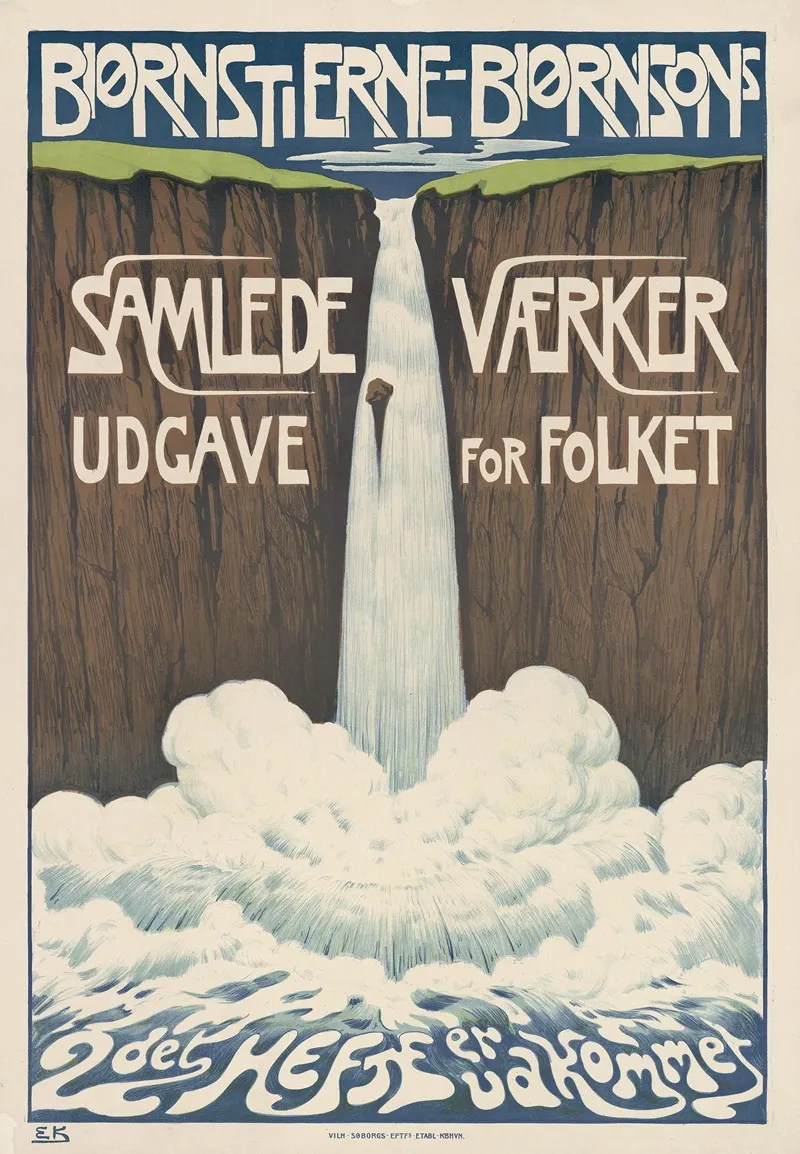 Bjornstjerne Bjornsons Samlede Vaerker Udgave For Folket 2det Hefte Er Udkommet Wall Art by Emil Axel Krause - High-Resolution Digital Print