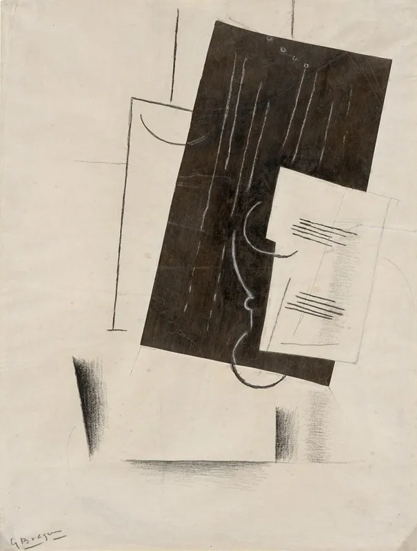 Black And White Collage Wall Art by Georges Braque - High-Resolution Digital Print