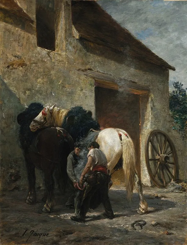 Blacksmiths Wall Art by Émile Jacque - High-Resolution Digital Print