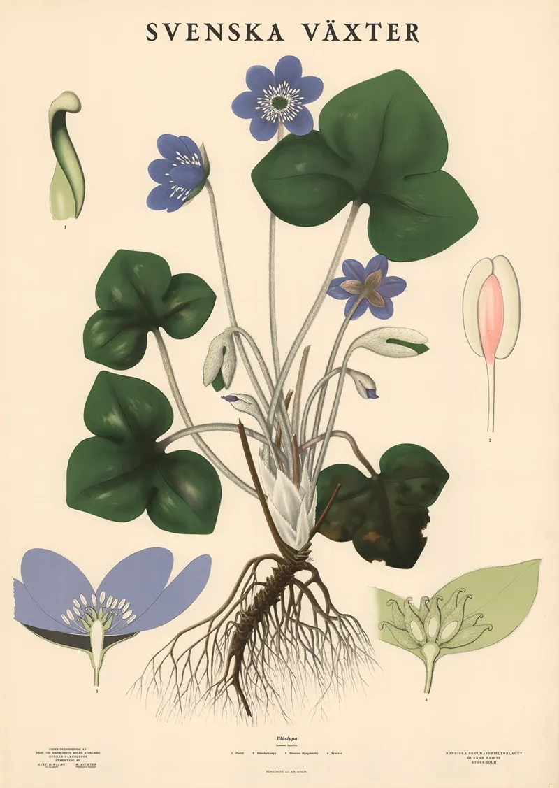 Blasippa Anemone Hepatica Wall Art by Max Richter - High-Resolution Digital Print