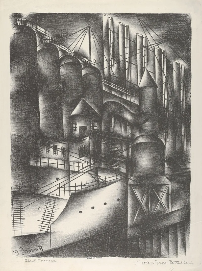 Blast Furnace Wall Art by Jolan Gross Bettelheim - High-Resolution Digital Print