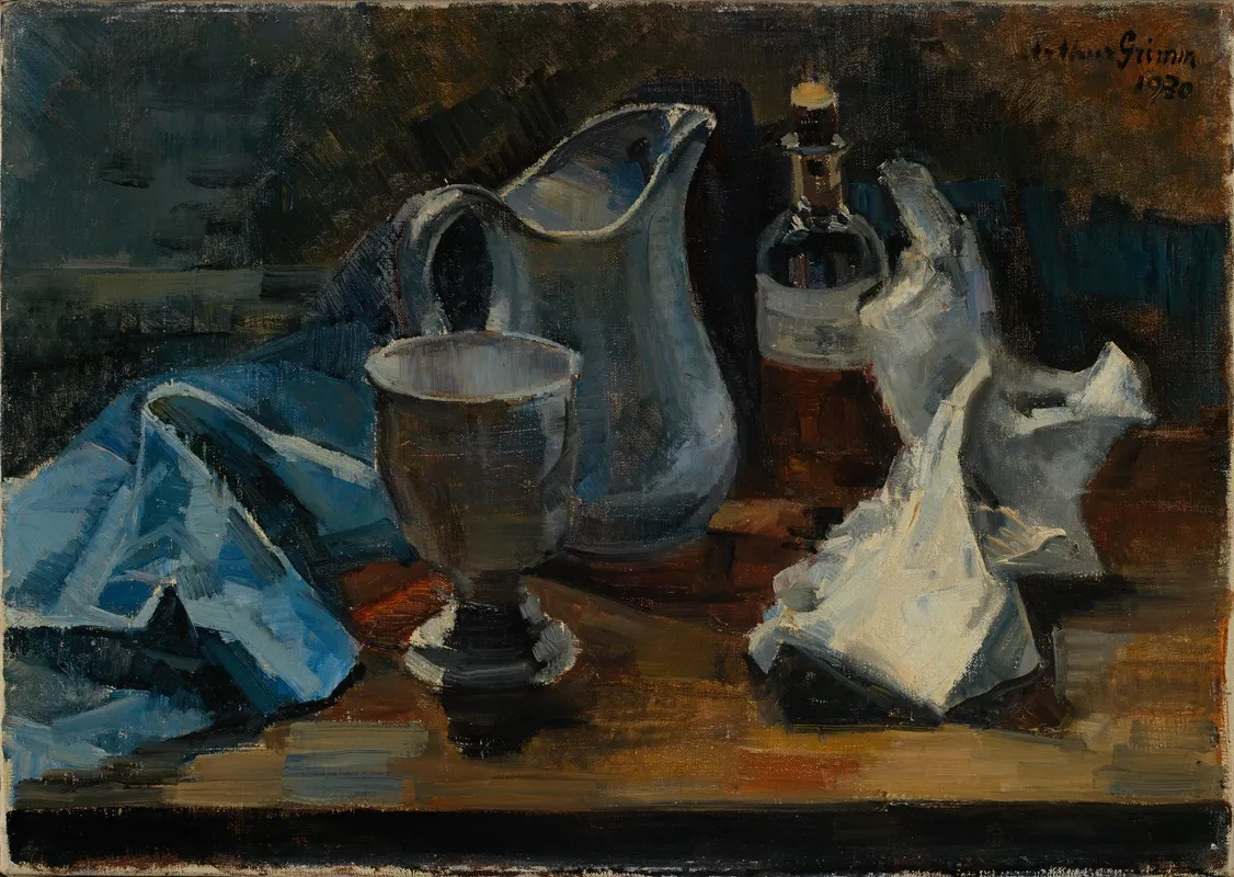 Blaues Stilleben Wall Art by Arthur Grimm - High-Resolution Digital Print