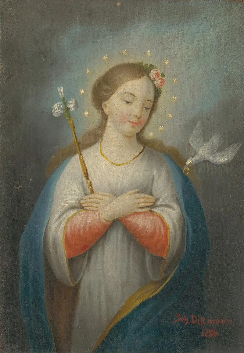 Blessed Virgin Mary Wall Art by Joh Dittmann - High-Resolution Digital Print