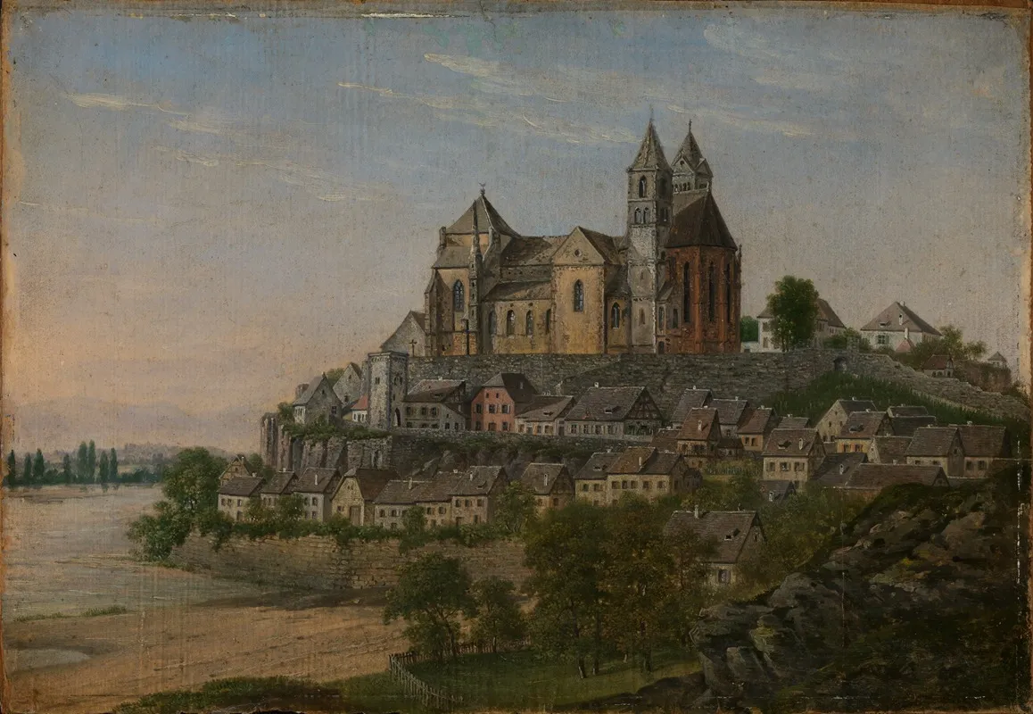 Blick Auf Alt Breisach Am Rhein Wall Art by Georg Wilhelm Issel - High-Resolution Digital Print