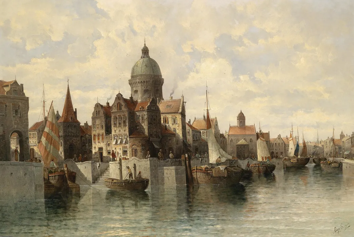 Blick Auf Amsterdam Wall Art by August Von Siegen - High-Resolution Digital Print