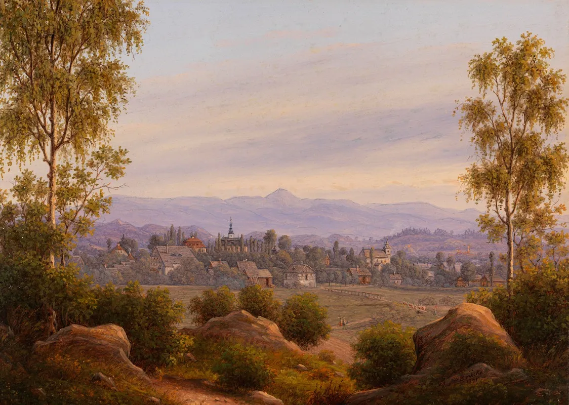 Blick Auf Bad Warmbrunn Wall Art by Wilhelm Brücke - High-Resolution Digital Print