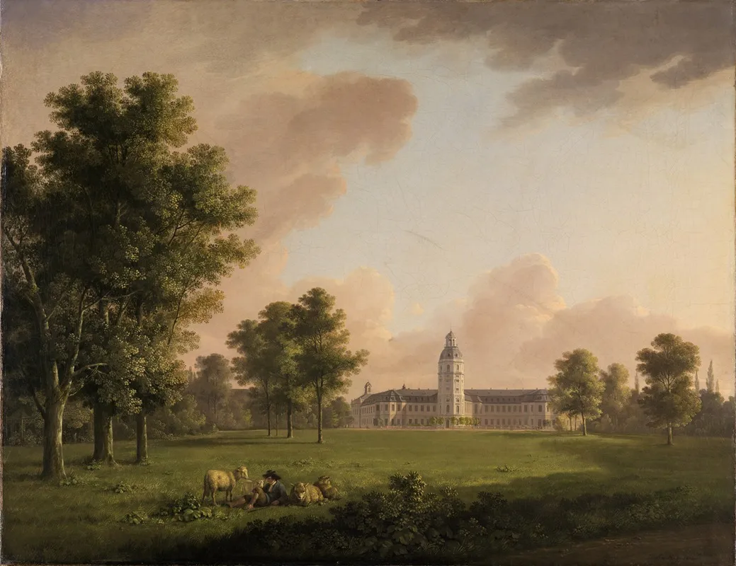 Blick Auf Das Karlsruher Schloss Vom Schlossgarten Aus Wall Art by Carl Kuntz - High-Resolution Digital Print