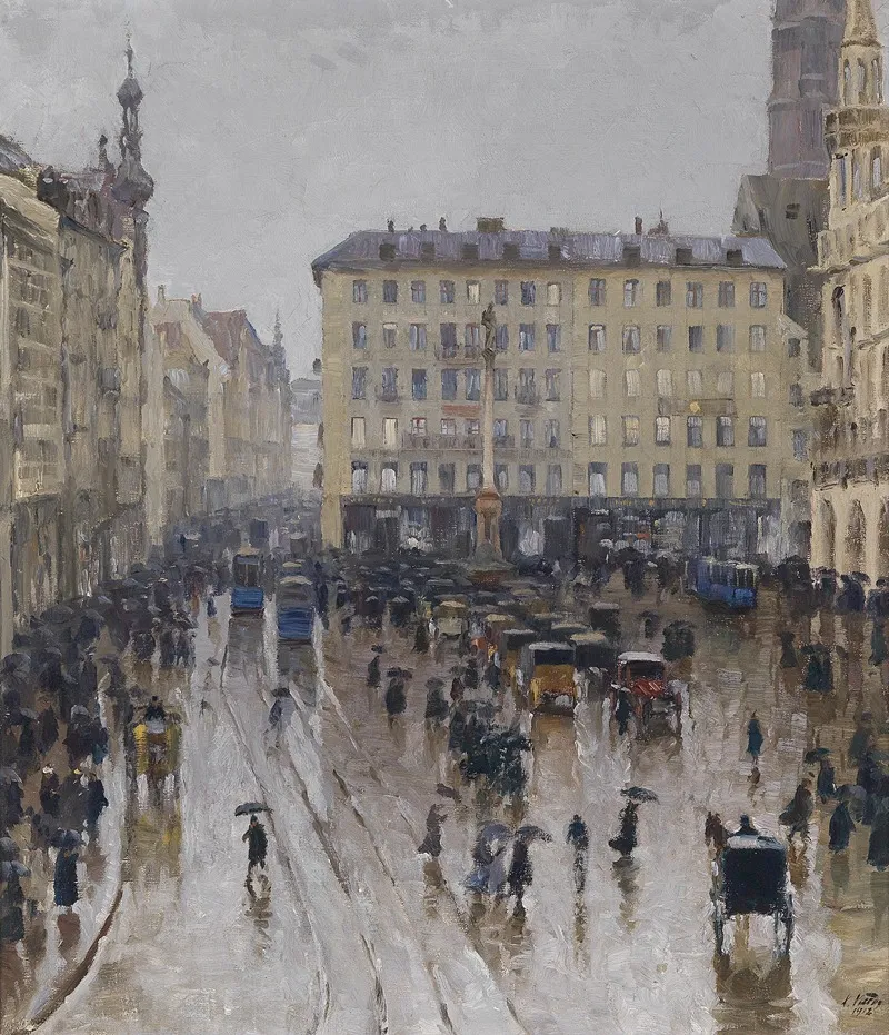 Blick Auf Den Marienplatz In Munchen
