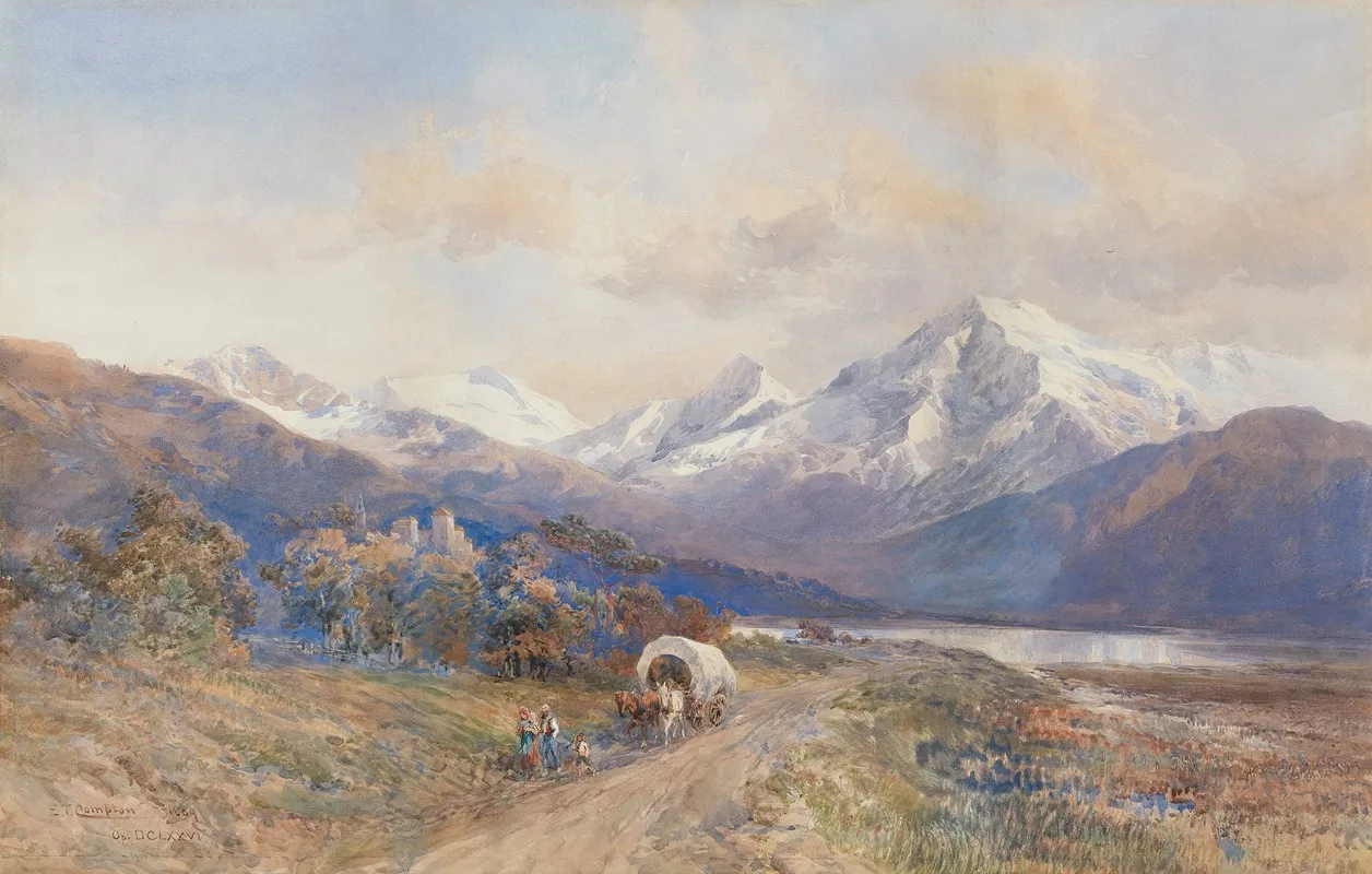 Blick Auf Den Ortler Von St Valentin Wall Art by Edward Theodore Compton - High-Resolution Digital Print