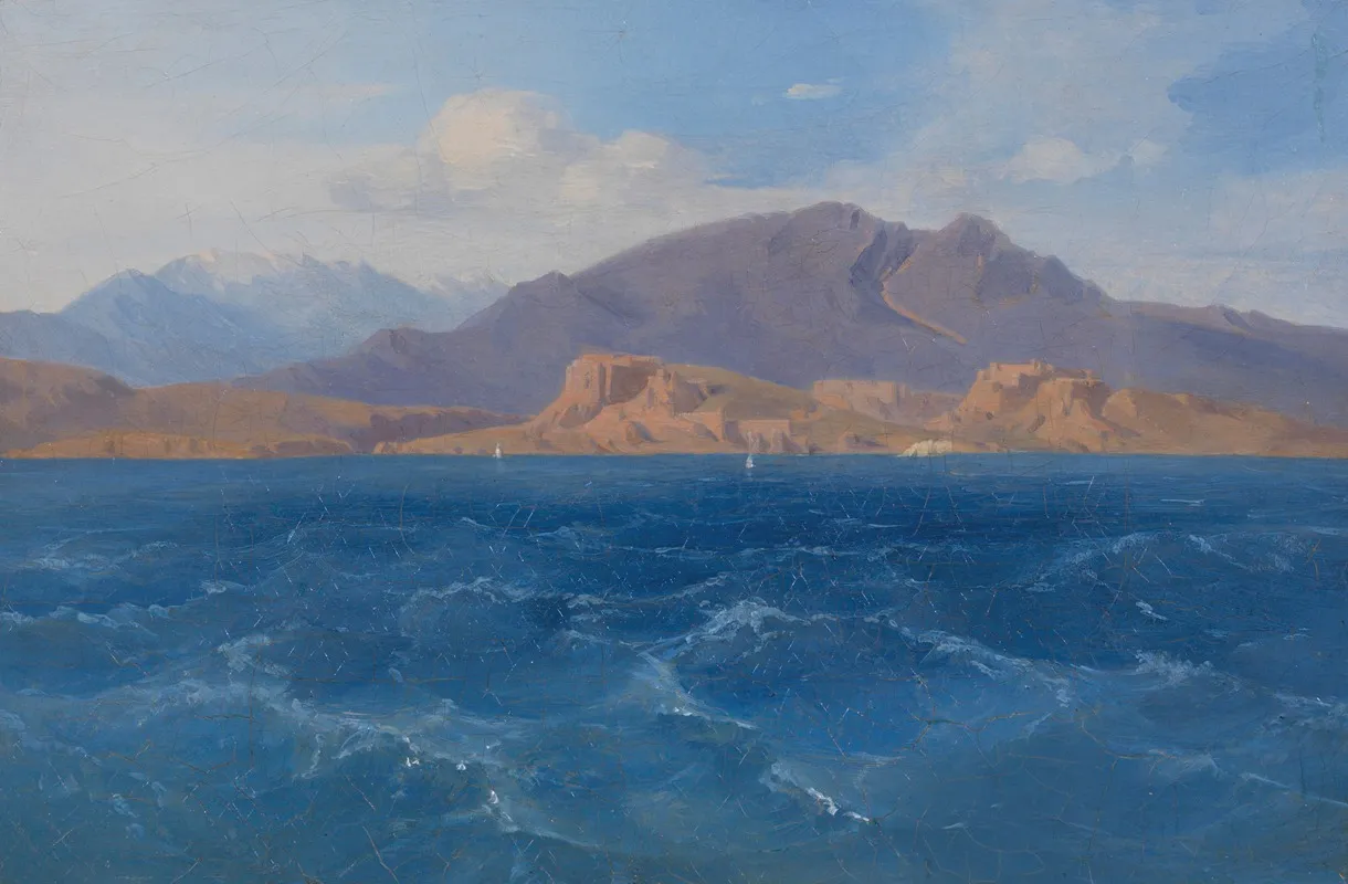 Blick Auf Den Parnass Mit Den Ruinen Von Krissa Wall Art by Ludwig Lange - High-Resolution Digital Print