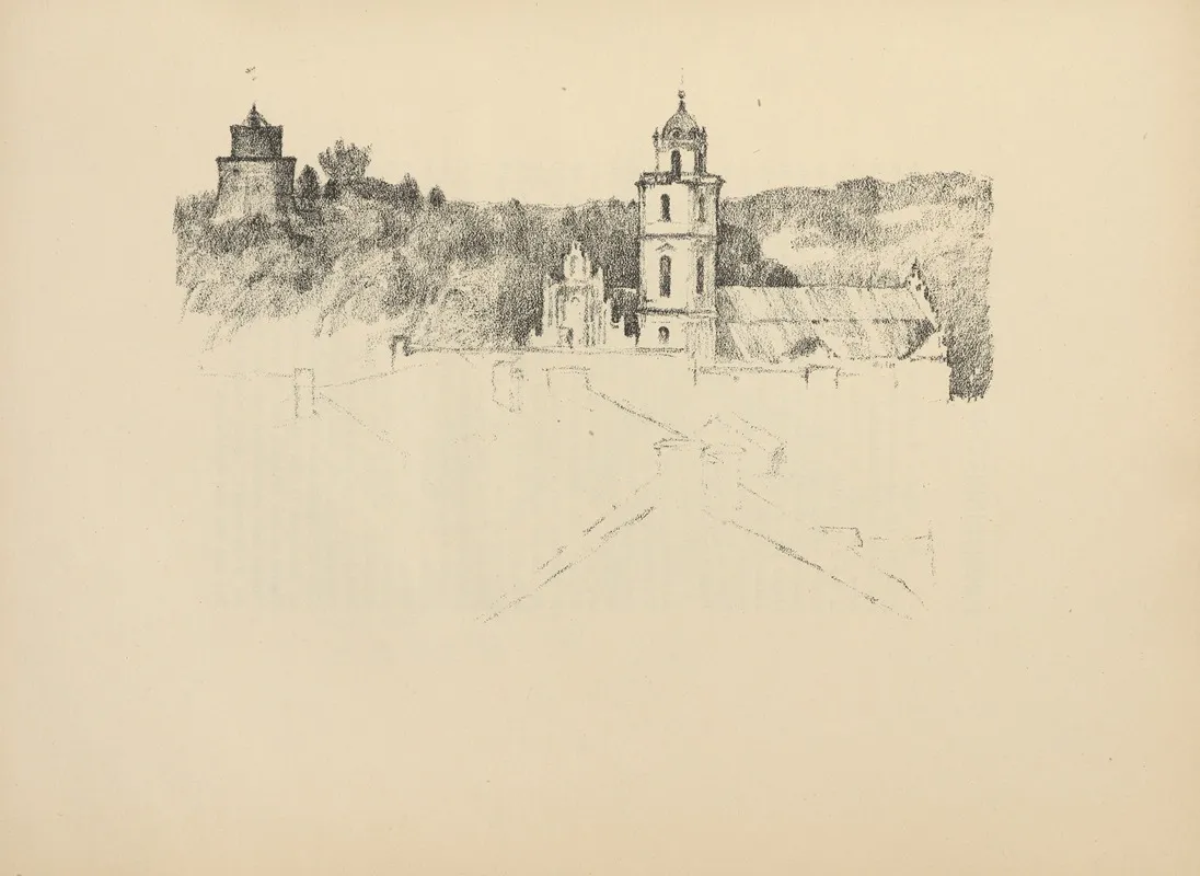 Blick Auf Den Schlossberg In Wilna