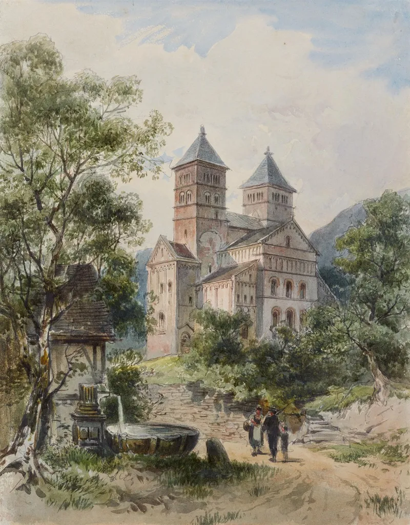 Blick Auf Die Abtei Murbach Im Elsass Wall Art by Robert Stieler - High-Resolution Digital Print