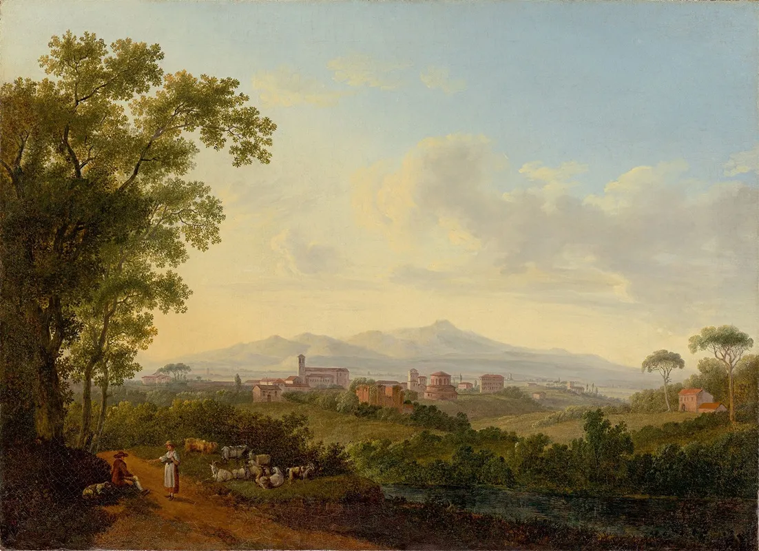 Blick Auf Die Kirchen S Agnese Fuori Le Mura Und S Costanza In Rom