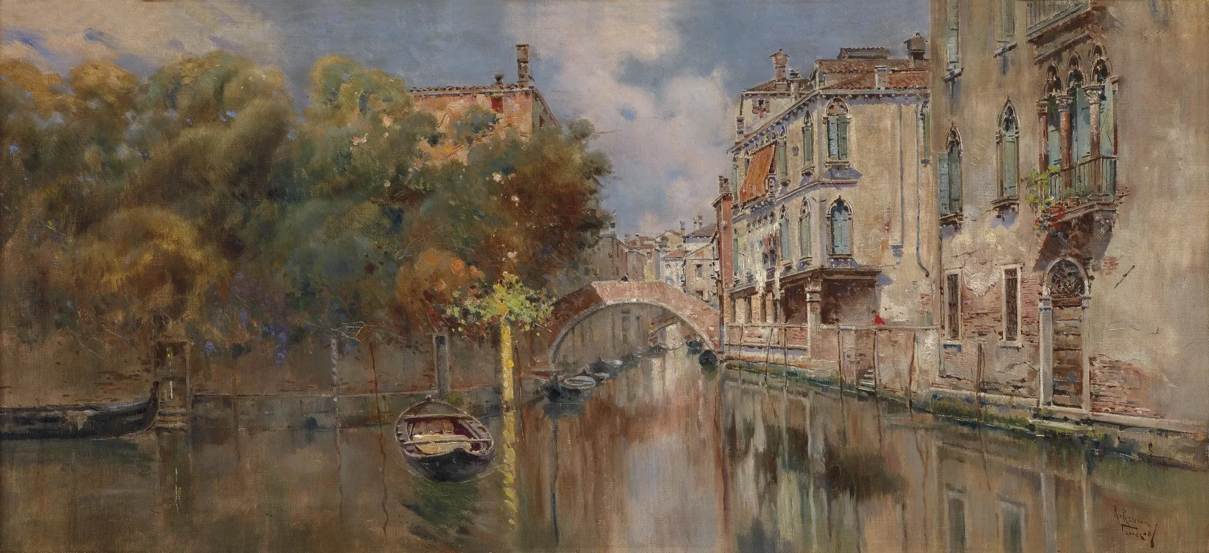 Blick Auf Einen Kanal In Venedig
