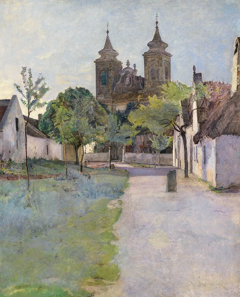 Blick Auf Einen Kirchenvorplatz Wall Art by Wilhelm Bernatzik - High-Resolution Digital Print