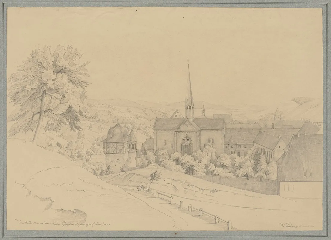 Blick Auf Kloster Maulbronn Links Der Faustturm