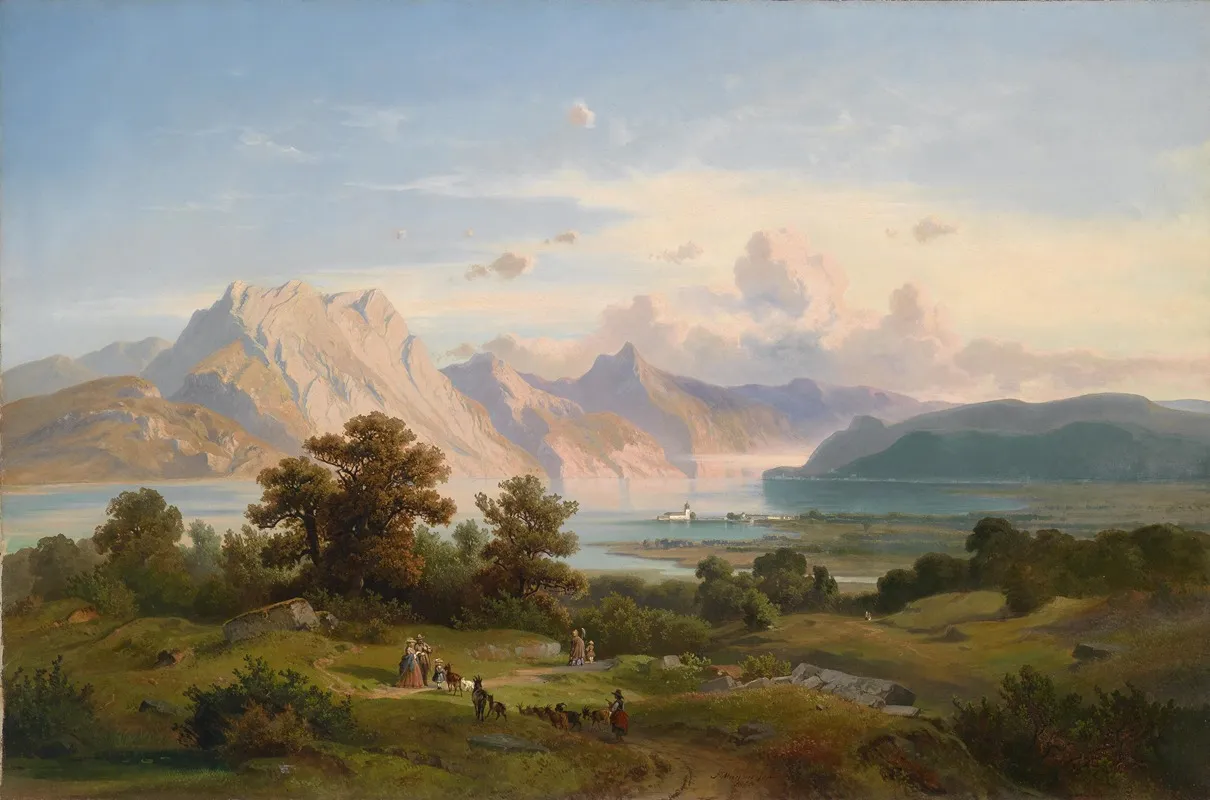 Blick Auf Schloss Orth Am Traunsee Wall Art by Josef Mayburger - High-Resolution Digital Print