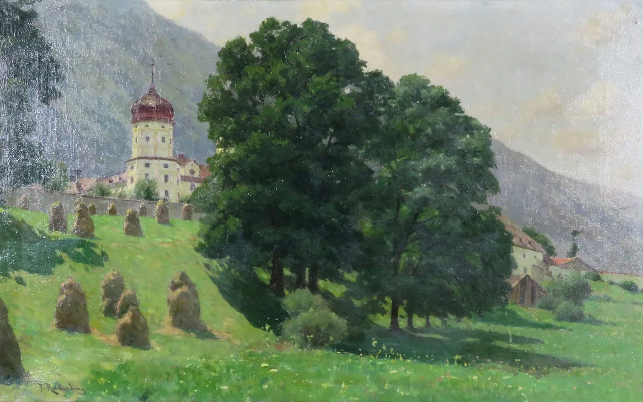 Blick Auf Stift Stams Wall Art by Fritz Wilhelm Rabending - High-Resolution Digital Print