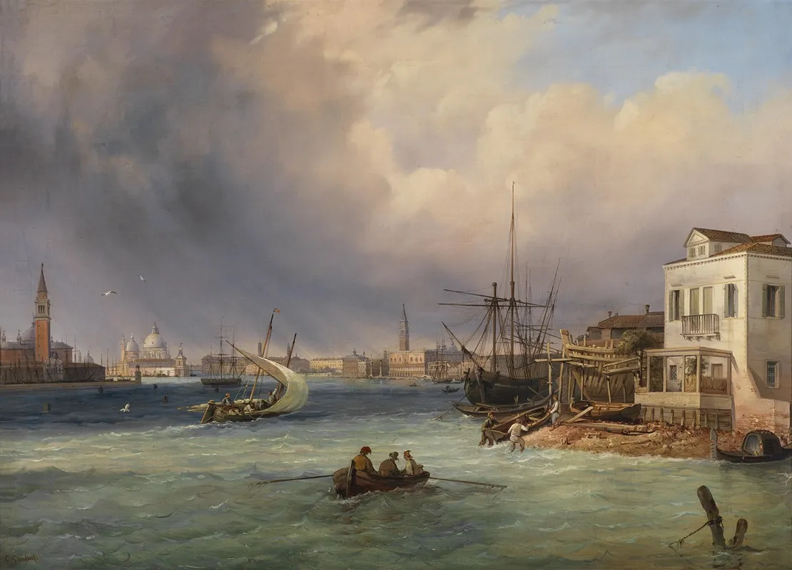 Blick Auf Venedig Bei Gewitterstimmung Wall Art by Carlo Grubas - High-Resolution Digital Print
