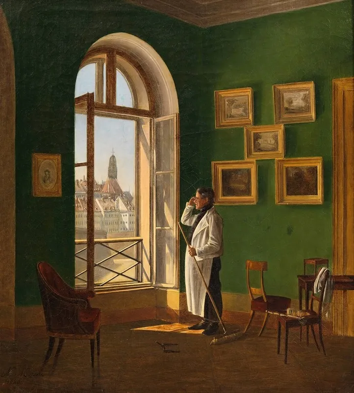 Blick Aus Einem Fenster Des Dianabades Auf Maria Am Gestade Wall Art by Nikolaus von Moreau - High-Resolution Digital Print