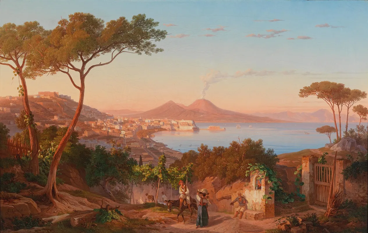 Blick In Die Bucht Von Neapel Wall Art by Carl Wilhelm Götzloff - High-Resolution Digital Print