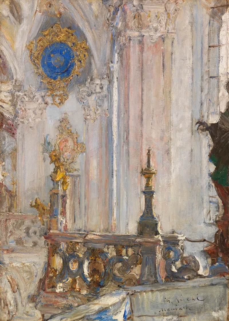 Blick In Die Rokoko Wallfahrtskirche Birnau Bei Schloss Maurach Am Bodensee Wall Art by Gotthardt Kuehl - High-Resolution Digital Print