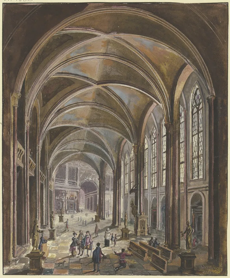 Blick In Ein Kircheninneres Mit Gotischen Fenstern Und Barockausstattung Wall Art by Christian Stöcklin - High-Resolution Digital Print