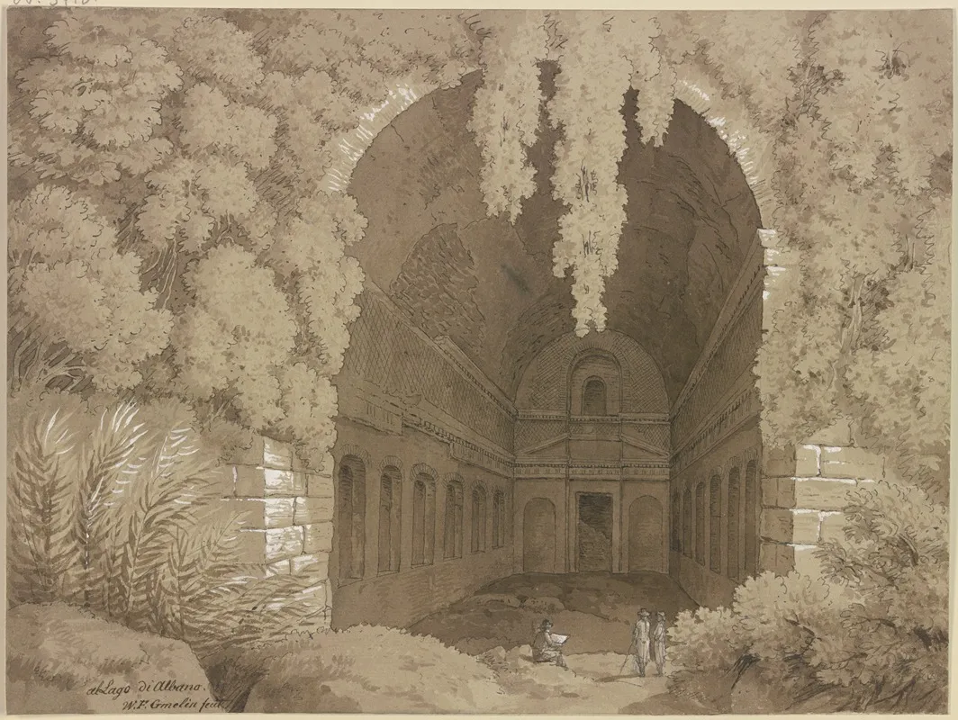 Blick In Eine Antike Tonnengewolbte Grotte Wall Art by Wilhelm Friedrich Gmelin - High-Resolution Digital Print