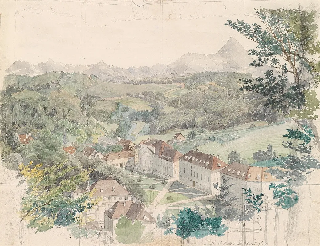 Blick Uber Bad Rohitsch Sauerbrunn Wall Art by Johann Nepomuk Passini - High-Resolution Digital Print
