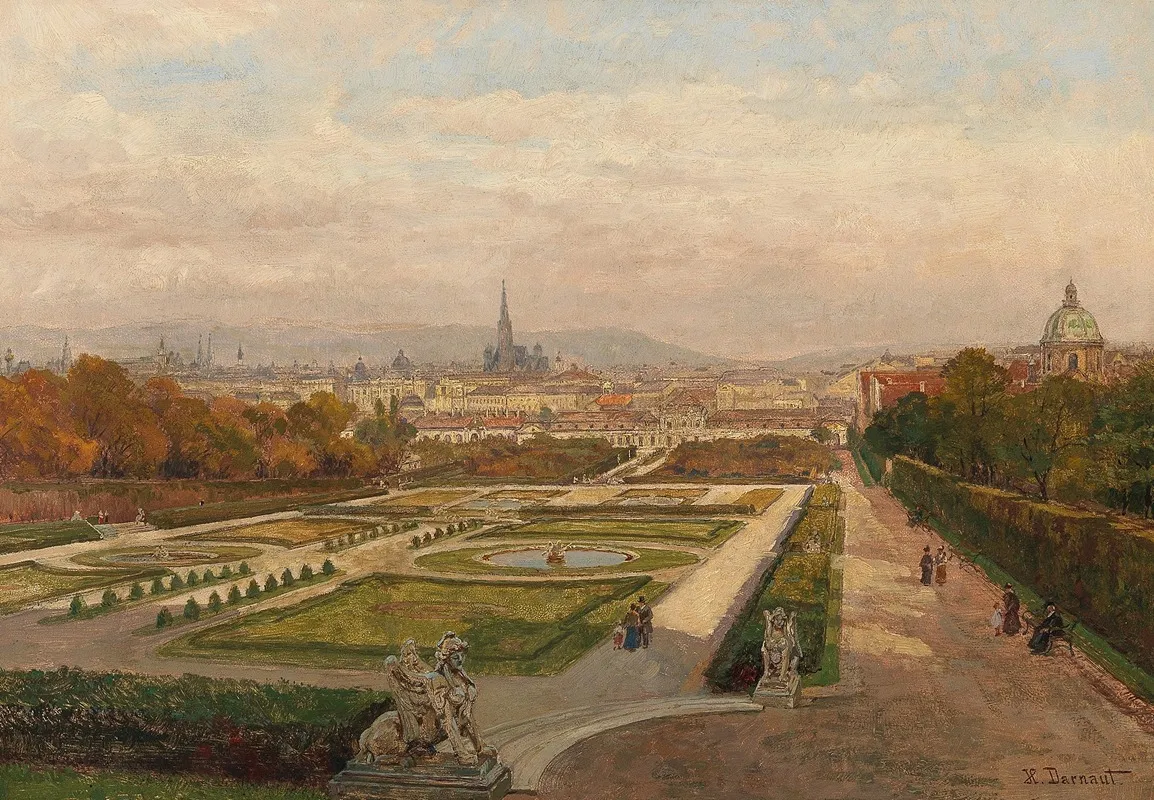 Blick Vom Belvedere Auf Wien
