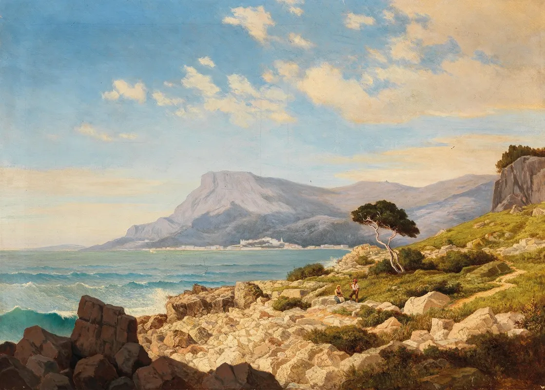 Blick Vom Cap Martin Gegen Monaco Wall Art by Karl Ritter von Geist - High-Resolution Digital Print