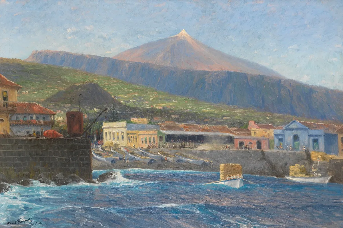 Blick Vom Meer Aus Auf Pozo De Martianez Puerto Orotava Tenerife Wall Art by Hans Bohrdt - High-Resolution Digital Print