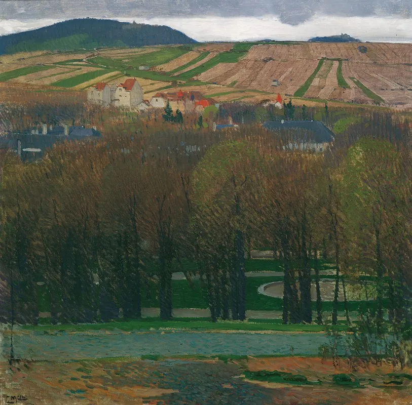 Blick Von Heiligenstadt Auf Den Nusberg Wall Art by Carl Moll - High-Resolution Digital Print