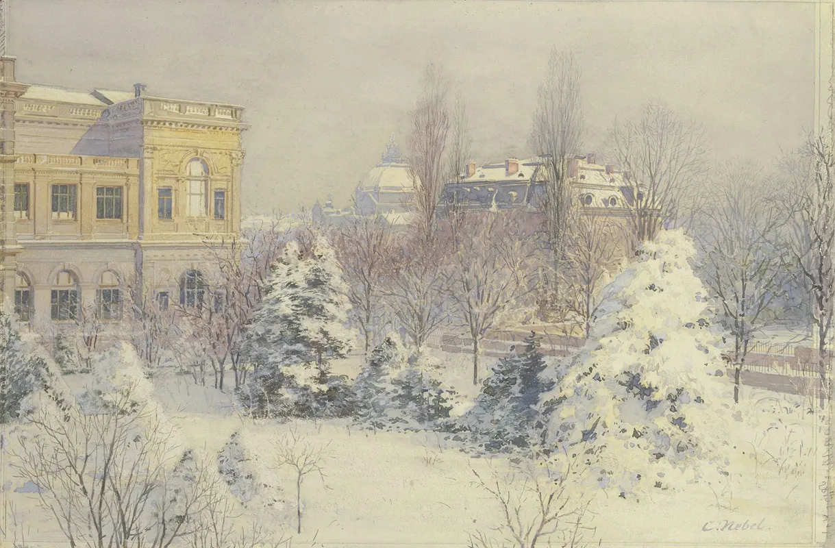 Blick Von Suden Auf Das Stadelsche Kunstinstitut Im Winter 2