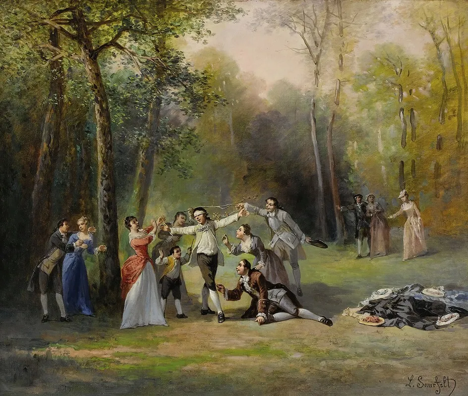Blind Mans Bluff Wall Art by Léonard Saurfelt - High-Resolution Digital Print