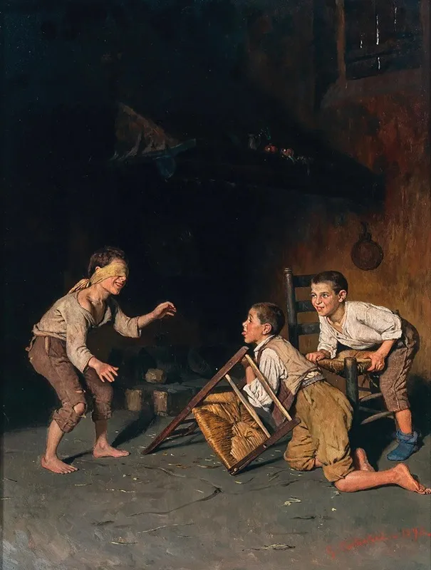 Blind Mans Buff 6 Wall Art by Giuseppe Constantini - High-Resolution Digital Print