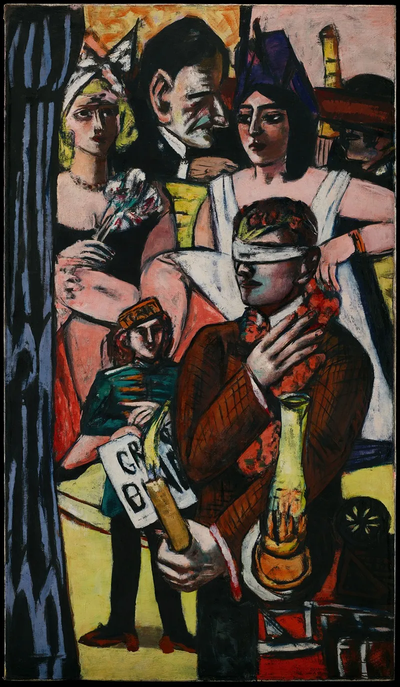 Blind Mans Buff Right Side Of The Triptych Wall Art by Max Beckmann - High-Resolution Digital Print