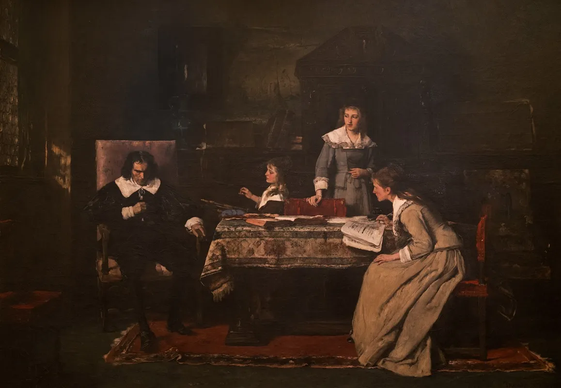 Blind Milton Dictating Paradise Lost To His Daughters