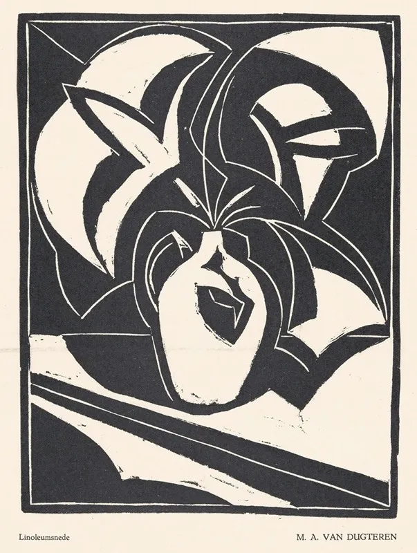 Bloemen In Een Kruik Wall Art by M.A. van Dugteren - High-Resolution Digital Print