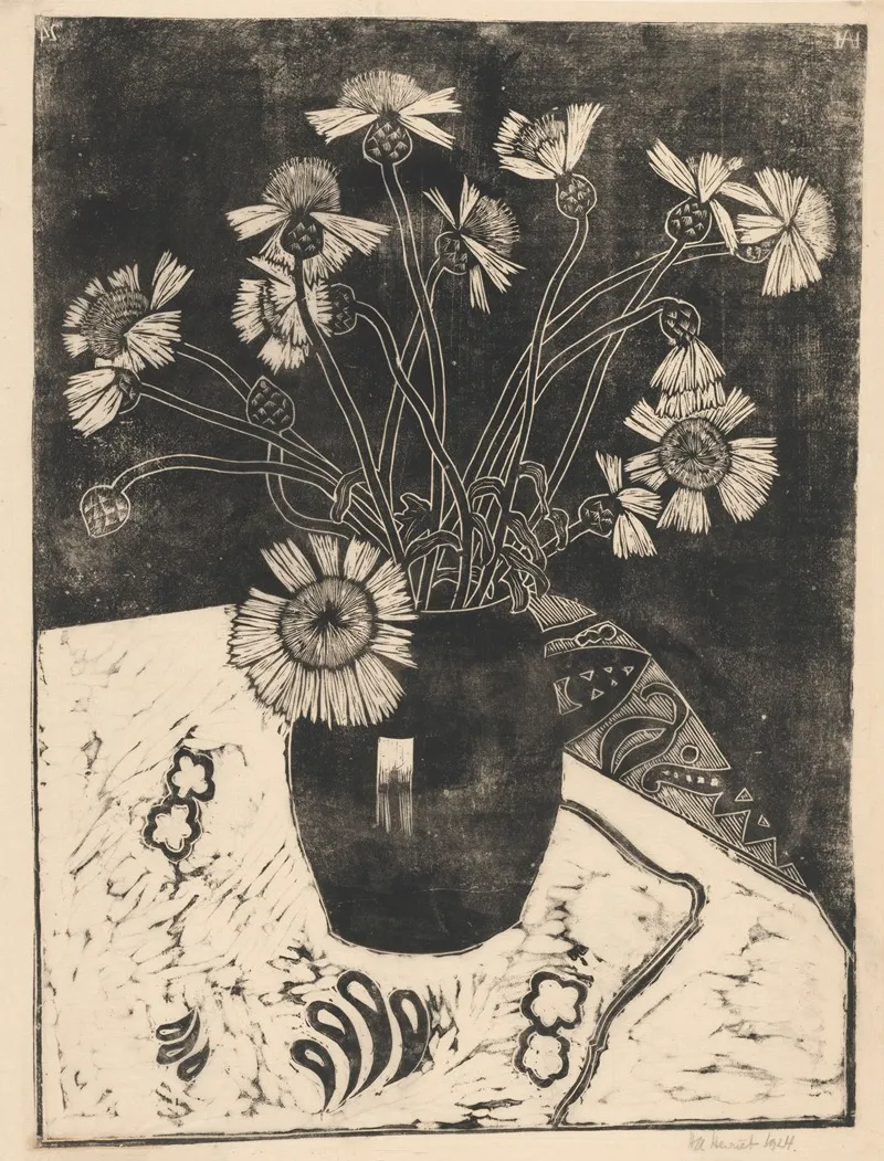 Bloemen In Een Vaas 2 Wall Art by Henk Henriët - High-Resolution Digital Print