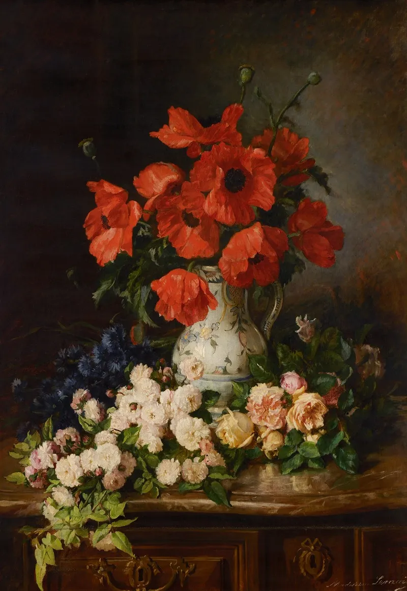 Bloemstuk 10 Wall Art by Madeleine-Jeanne Lemaire - High-Resolution Digital Print